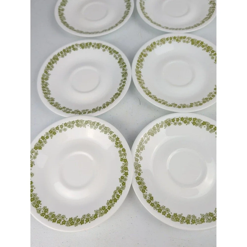 Corelle Crazy Daisy Spring Blossom 6.25” Saucers - Set Of 12 Vintage